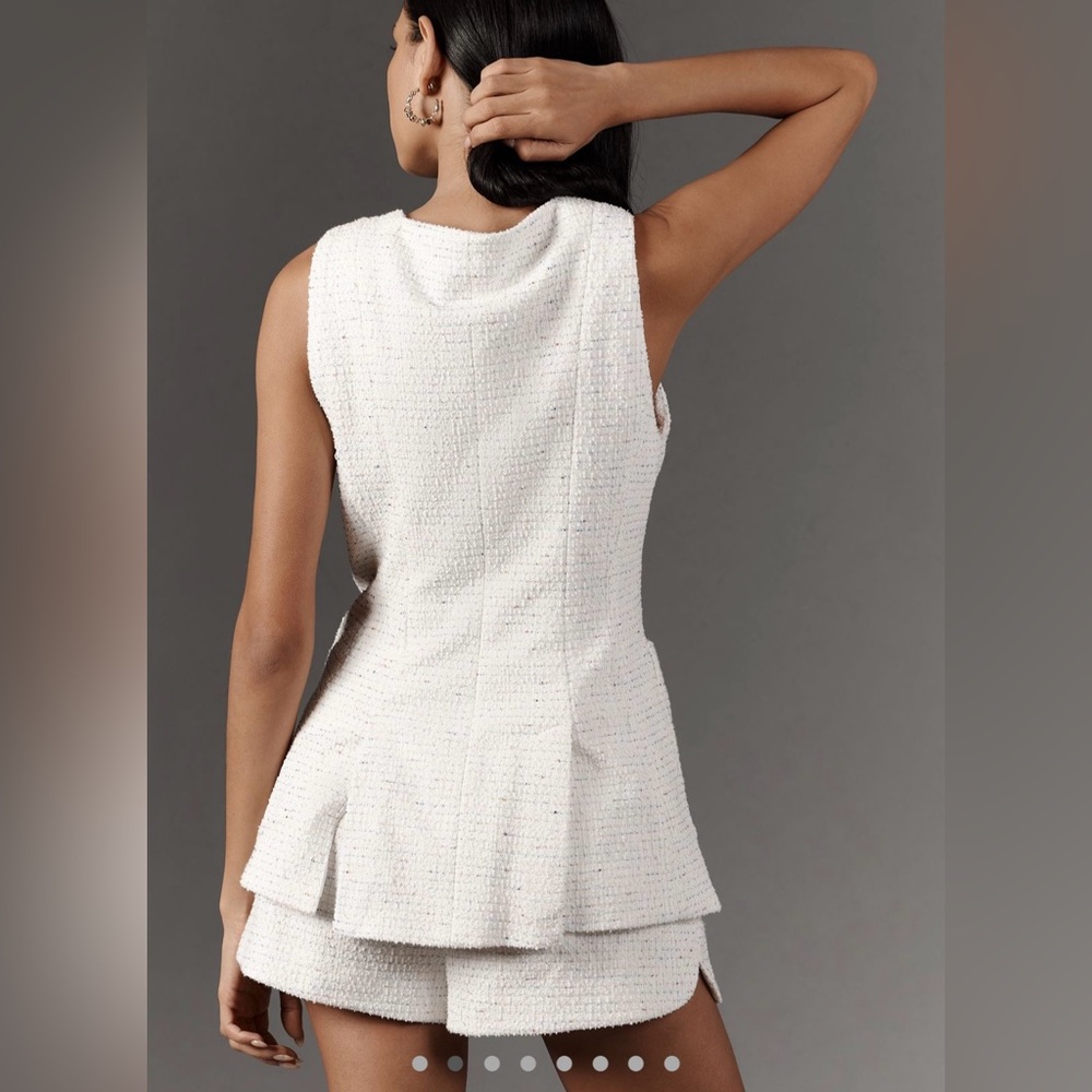 Anthropologie Maeve Square Neck Tweed Vest NWT! - Picture 3 of 16